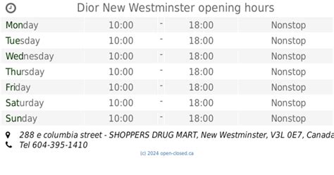 shoppers drug mart dior location|Shoppers Drug Mart hours.